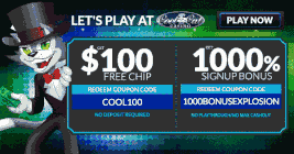 coolcat free spins Casino - $100 Free Chip + $500 Free Roll Tournament